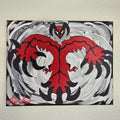 Yveltal 8 by 10 Acrylic Poke-Art Painting